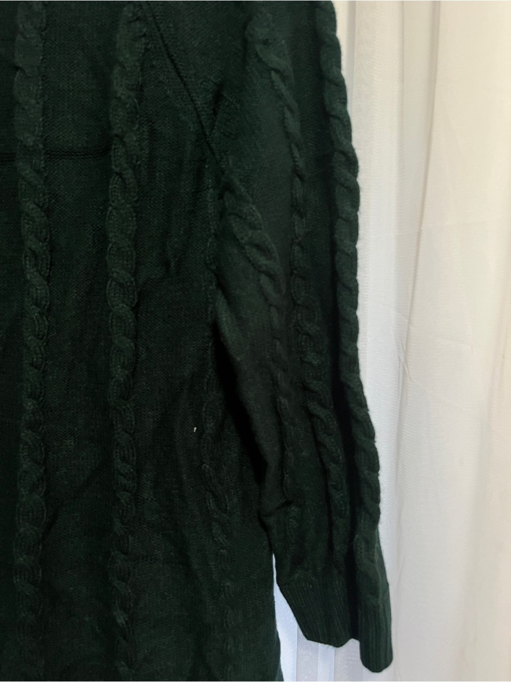 Jessica Howard Dark Green Cable Knit Long Sleeve Dress preppy cozy long - Picture 6 of 7